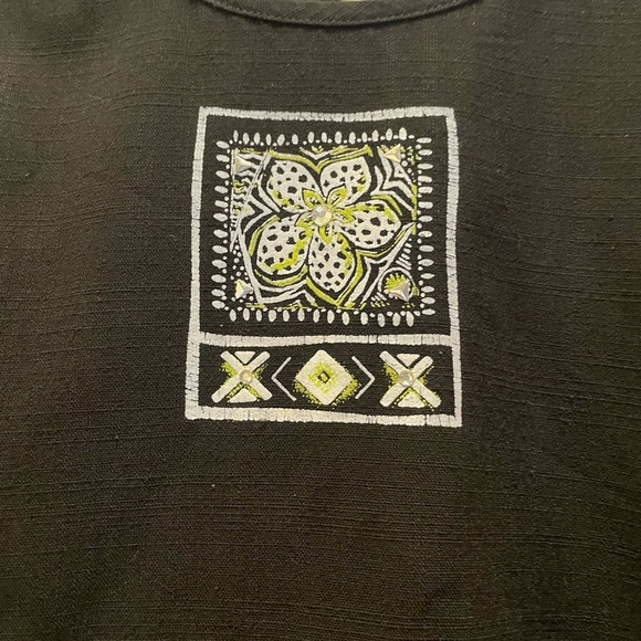 VINTAGE Two Piece Nancy Bolen City Girl Black Animal Jacket and Tank Size L - Picture 6 of 12